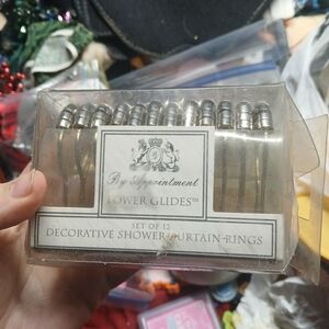 Royal Crest Shower Curtain Roller Glide Hooks,  X12 For Sliding On Shower Rods